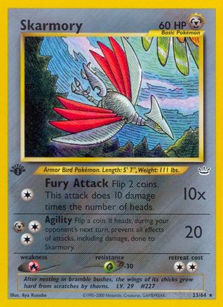 Skarmory 023  - 1st Edition Neo Revelation - Rare