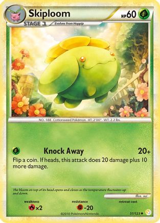 Skiploom 051  HeartGold SoulSilver - Uncommon