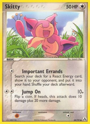 Skitty 064  - Reverse Holofoil Legend Maker - Common