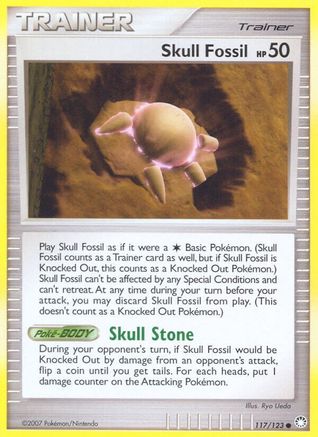 Skull Fossil 117  - Reverse Holofoil Mysterious Treasures - Common