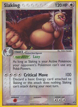 Slaking  - Reverse Holofoil Power Keepers - Holo Rare
