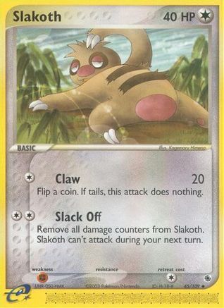 Slakoth  - Reverse Holofoil Ruby and Sapphire - Uncommon