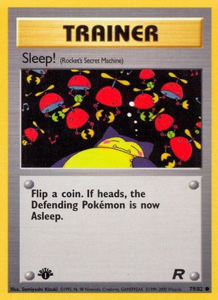 Sleep! (Rocket's Secret Machine) 079  - 1st Edition Team Rocket - Common