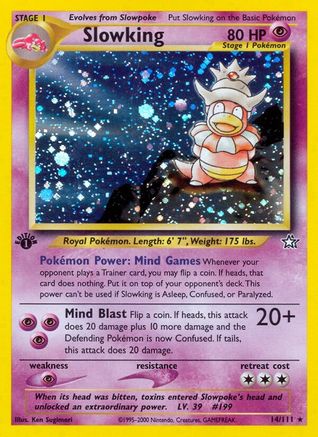 Slowking 014  - 1st Edition Holofoil Neo Genesis - Holo Rare