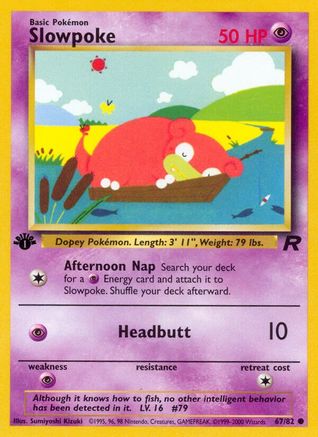 Slowpoke 067  - 1st Edition Team Rocket - Common