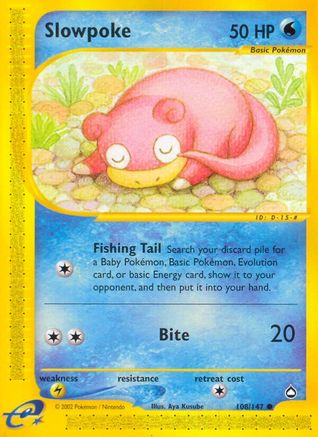 Slowpoke  - Reverse Holofoil Aquapolis - Common