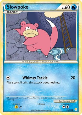 Slowpoke 081  - Reverse Holofoil HeartGold SoulSilver - Common