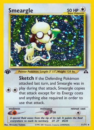 Smeargle (11)/75  - 1st Edition Holofoil Neo Discovery - Holo Rare