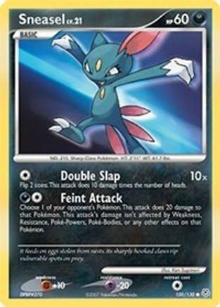 Sneasel 100  - Reverse Holofoil Diamond and Pearl - Common