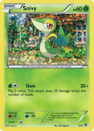 Snivy - 1/12/12  - Holofoil McDonalds Promos 2011 - Promo