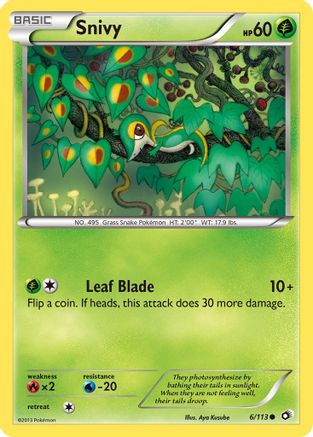 Snivy 006  - Reverse Holofoil Legendary Treasures - Common
