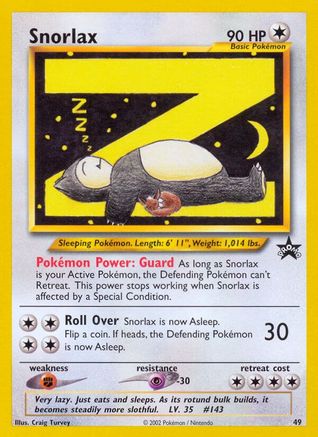 Snorlax 049  WoTC Promo - Promo