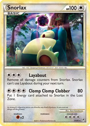 Snorlax 033  - Reverse Holofoil Call of Legends - Rare