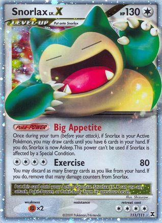 Snorlax Lv.X  - Holofoil Rising Rivals - Ultra Rare