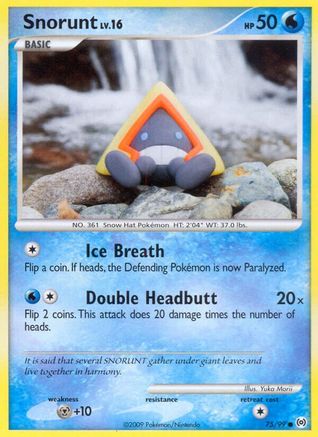 Snorunt 075  - Reverse Holofoil Arceus - Common