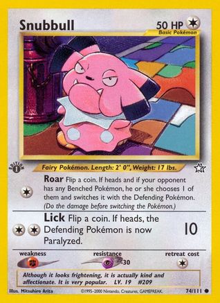 Snubbull 074  - 1st Edition Neo Genesis - Common