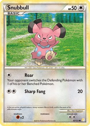 Snubbull 082  - Reverse Holofoil HeartGold SoulSilver - Common
