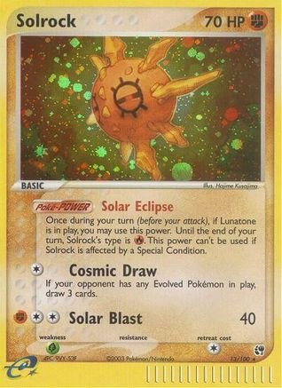 Solrock  - Reverse Holofoil Sandstorm - Holo Rare