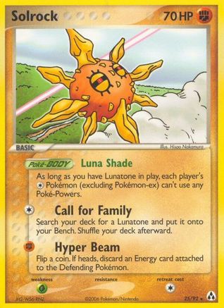 Solrock  - Reverse Holofoil Legend Maker - Rare
