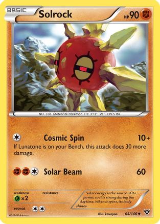 Solrock  - Reverse Holofoil XY Base Set - Uncommon