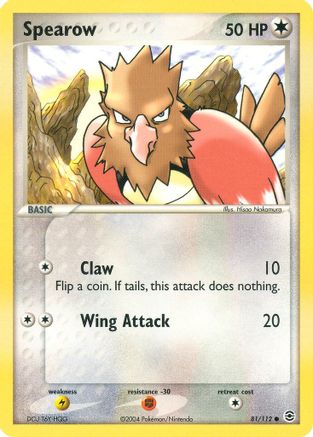 Spearow/112  - Reverse Holofoil FireRed & LeafGreen - Common