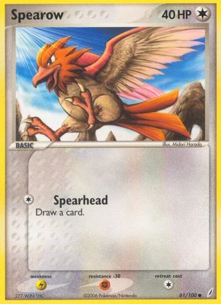 Spearow 061  - Reverse Holofoil Crystal Guardians - Common