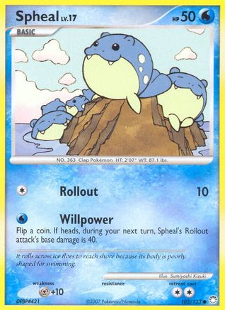 Spheal 102  - Reverse Holofoil Mysterious Treasures - Common