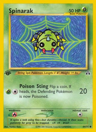 Spinarak 064  - 1st Edition Neo Discovery - Common