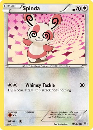 Spinda  - Reverse Holofoil Boundaries Crossed - Common