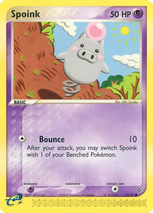 Spoink 073/97  - Reverse Holofoil Dragon - Common