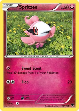 Spritzee 092  - Reverse Holofoil XY Base Set - Common