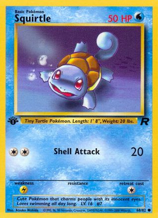 Squirtle 068  - 1st Edition Team Rocket - Common
