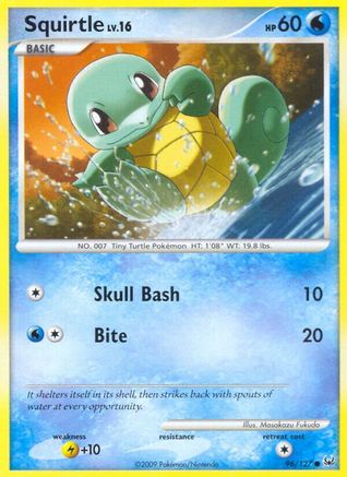 Squirtle 096  - Reverse Holofoil Platinum - Common