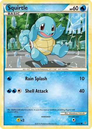 Squirtle 063  - Reverse Holofoil Unleashed - Common