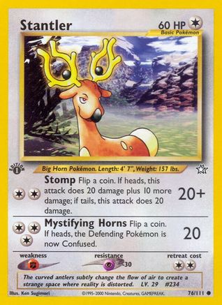 Stantler 076  - 1st Edition Neo Genesis - Common