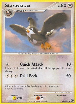 Staravia  - Reverse Holofoil Majestic Dawn - Uncommon