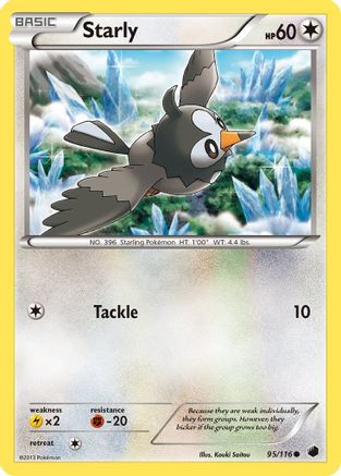 Starly  - Reverse Holofoil Plasma Freeze - Common