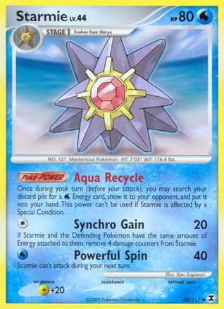 Starmie  - Reverse Holofoil Rising Rivals - Uncommon