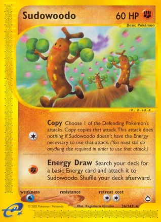 Sudowoodo  Aquapolis - Rare