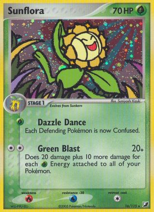 Sunflora  - Reverse Holofoil Unseen Forces - Holo Rare