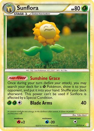 Sunflora 031  HeartGold SoulSilver - Rare