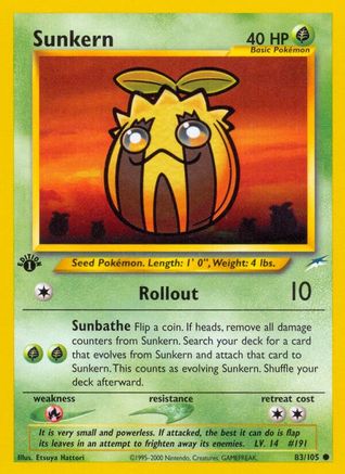 Sunkern 083  - 1st Edition Neo Destiny - Common