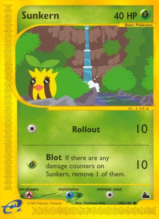 Sunkern  - Reverse Holofoil Skyridge - Common