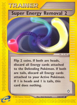 Super Energy Removal 2  - Reverse Holofoil Aquapolis - Uncommon