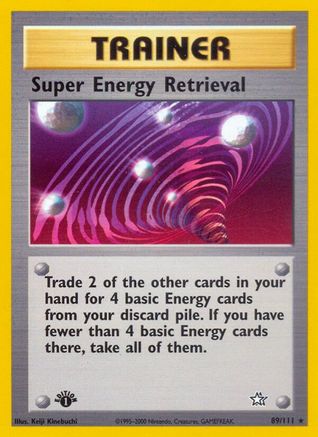 Super Energy Retrieval 089  - 1st Edition Neo Genesis - Rare