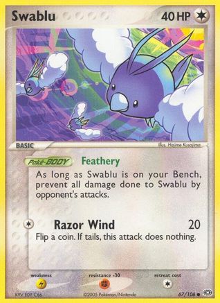 Swablu  - Reverse Holofoil Emerald - Common