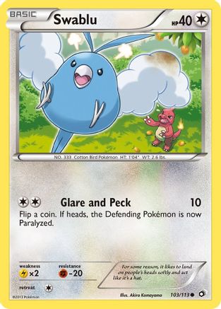 Swablu 103  Legendary Treasures - Common