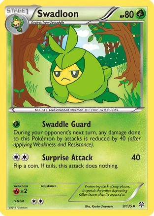 Swadloon  - Reverse Holofoil Plasma Storm - Uncommon