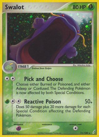 Swalot 011  - Reverse Holofoil Crystal Guardians - Holo Rare