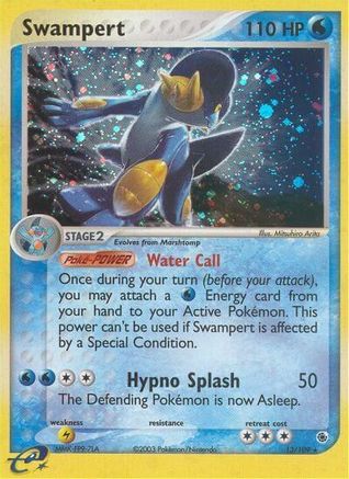 Swampert - 13/109/109  - Reverse Holofoil Ruby and Sapphire - Holo Rare